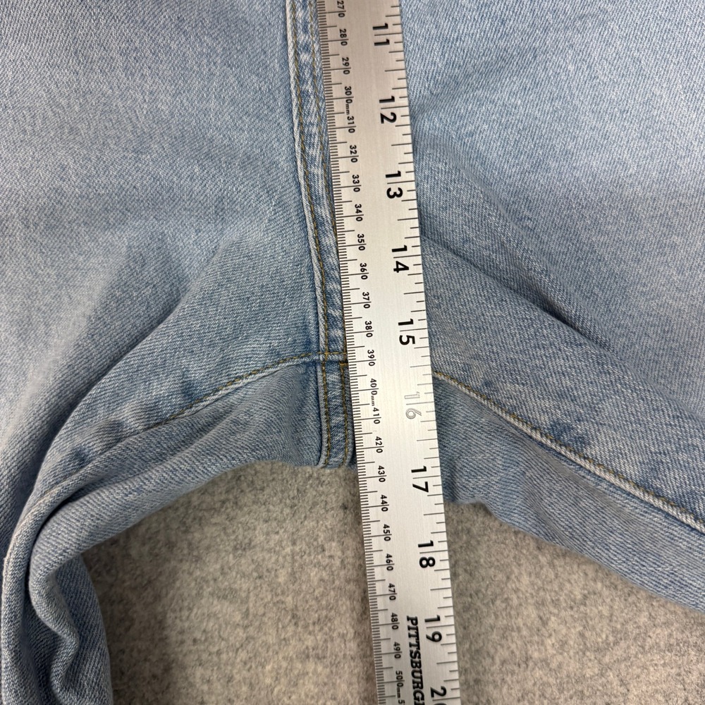 Torrid High-Rise Ankle Crop Jeans Size 24 Blue Light Wash Raw Hem Stretch Denim - Picture 6 of 11